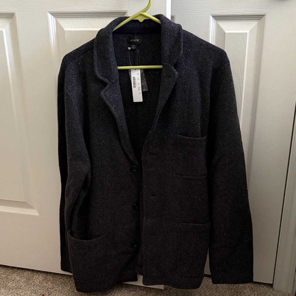 Brand New with Tags! J. Crew Charcoal 3 Button Sweater Blazer